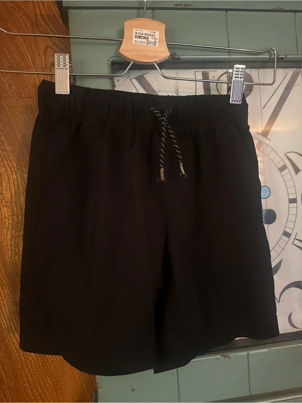 Boy's Black Drawstring Shorts